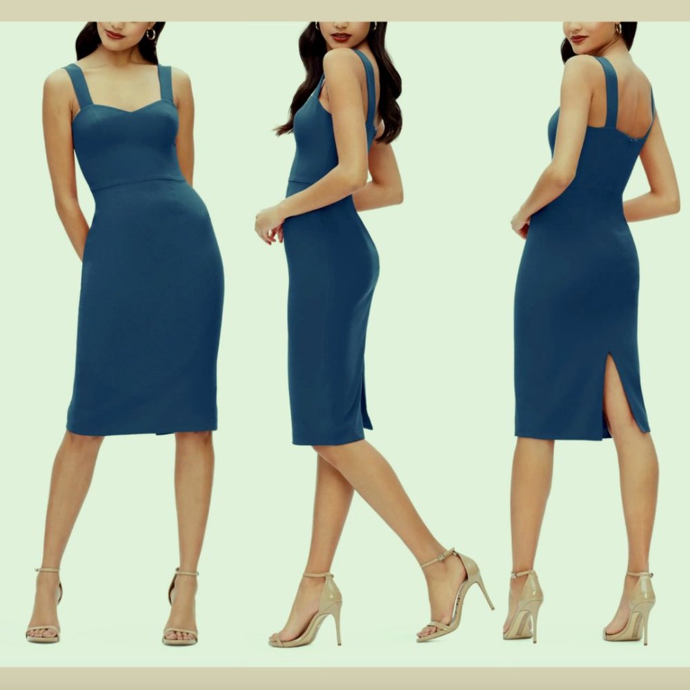 NEW Dress the Population [ Large ] Nicole Sweetheart Neck Cocktail‎ Dress #Q384